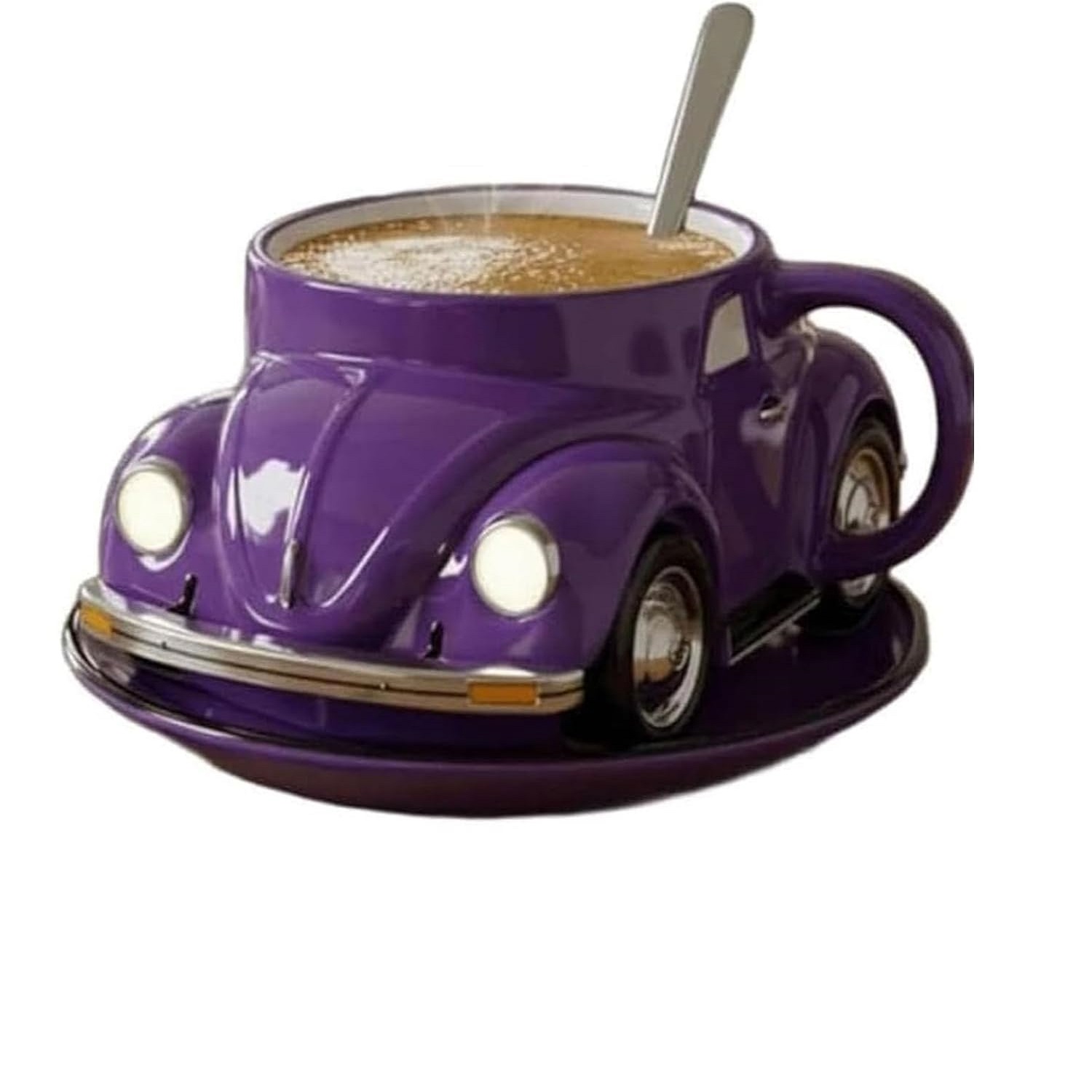 thumbnail image 2 of Taza creativa de café en forma de escarabajo Copa de bebida única de gran capacidad (púrpura), 2 of 2