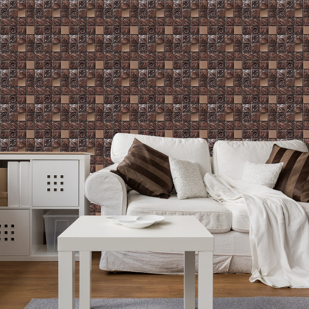 thumbnail image 5 of 10pcs PVC Mosaico Mosaico Pegatina de pared de azulejos impermeables decoración de la cocina, 5 of 7