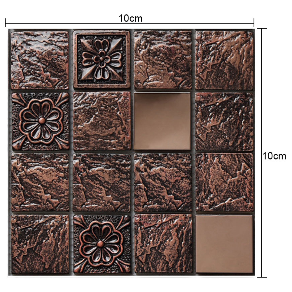 thumbnail image 2 of 10pcs PVC Mosaico Mosaico Pegatina de pared de azulejos impermeables decoración de la cocina, 2 of 7